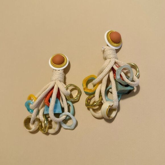 Colorful Statement Earrings M1307 - Picture 2 of 4